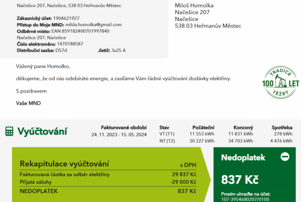 Vyúčtování energie MND 11_2023-5_2024